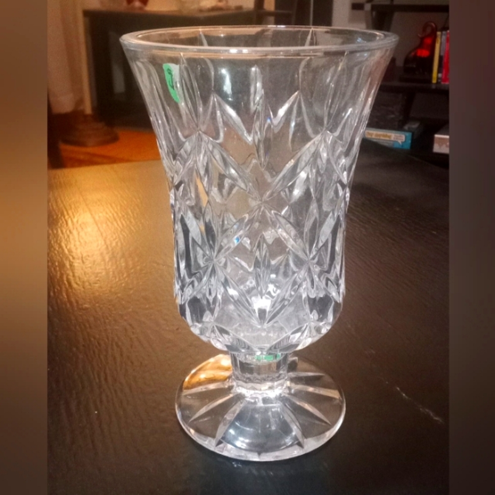 Vintage Crystal pedestal vase